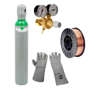 ZESTAW BUTLA pełna MIX ARGON/CO2 200bar 8L+Reduktor+Drut+Rękawice