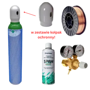 ZESTAW BUTLA pełna MIX ARGON/CO2 200bar 8L+Reduktor+Drut+Spray