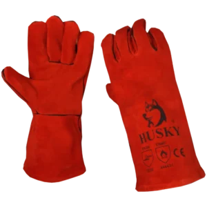 RĘKAWICE SPAWALNICZE DŁUGIE SKÓRA BYDLĘCA HUSKY