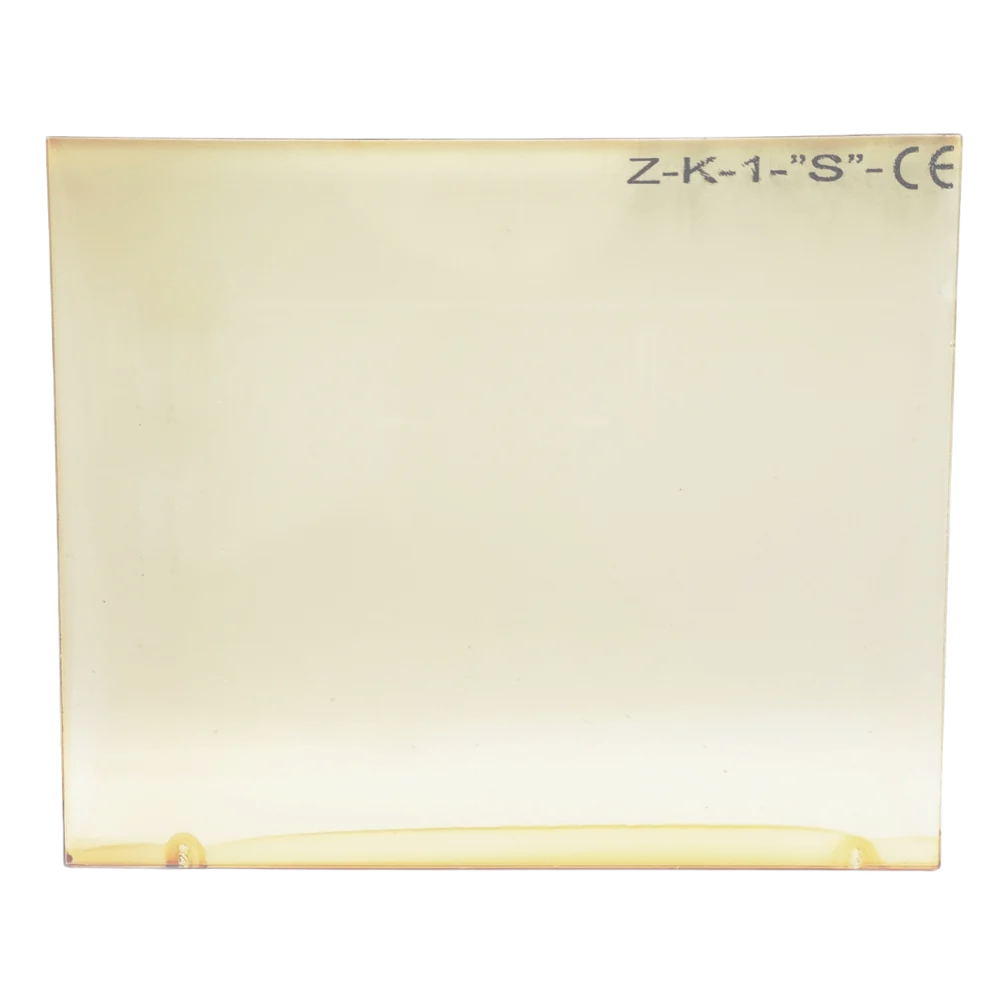 Szkło do maski żółte ANTYODPRYSKOWE 90x110mm